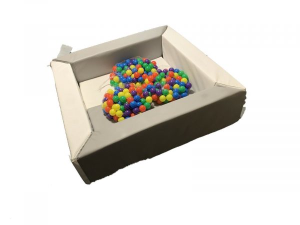 Grey kids foam ball pit for babies and toddlers